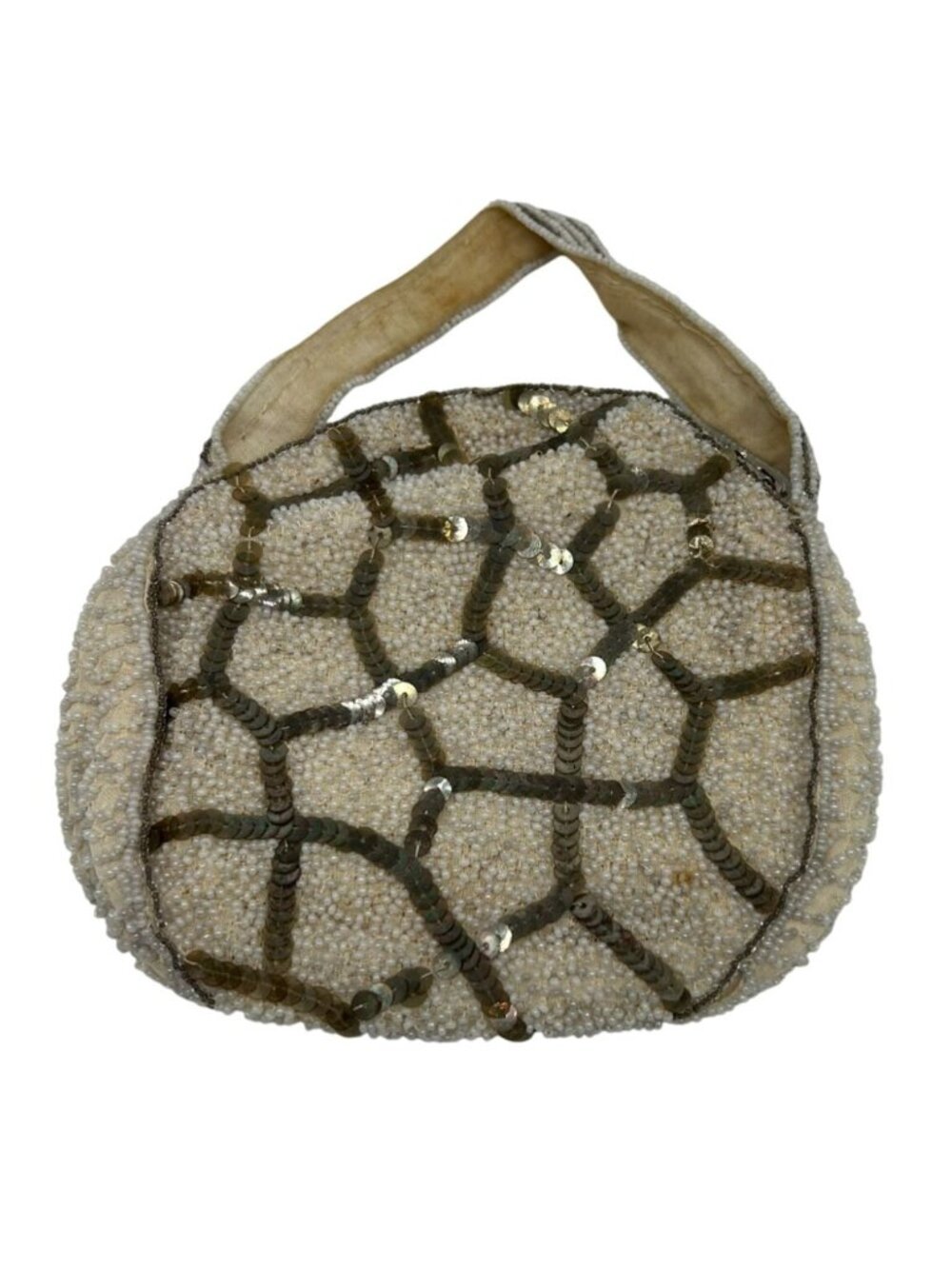 Vintage Beaded Sequin Handbag Purse Party Evening Bag Glam Rare Chic Classic